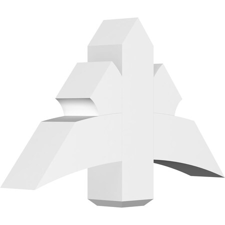 Ekena Millwork Davenport Architectural Grade PVC Gable Bracket, 36"W x 21"H x 6"D x 6"F, 14/12 Pitch GBP036X21X0606DAV00